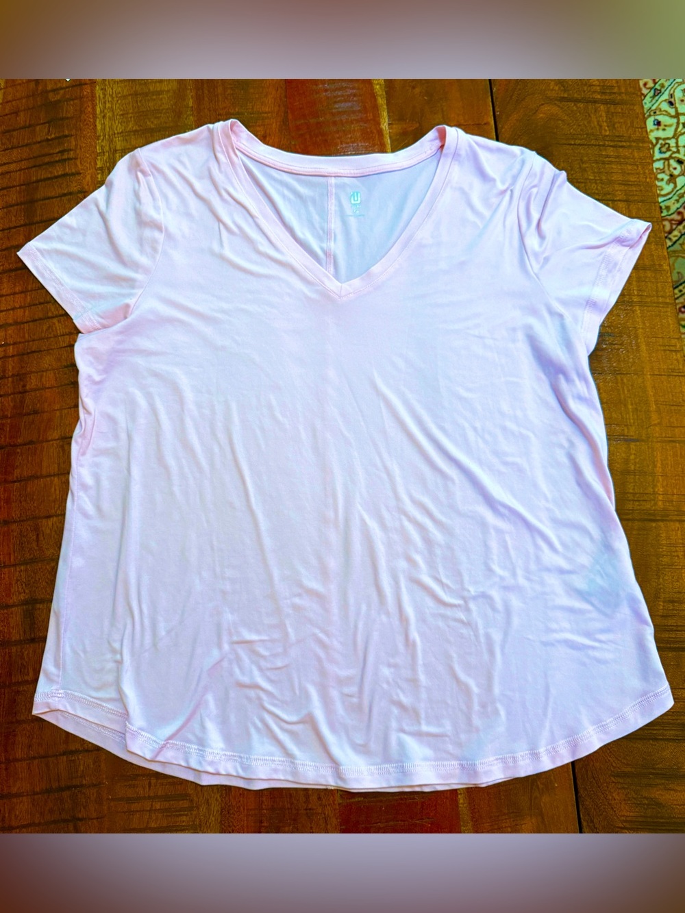 Ideology Light Pink V-Neck Women’s Tee dry fit tee
